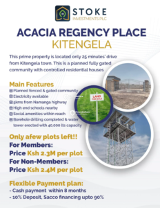 Plots for Sale at Acacia Regency Place, Kitengela